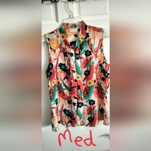 NYCO Vibrant Sleeveless Floral Blouse
